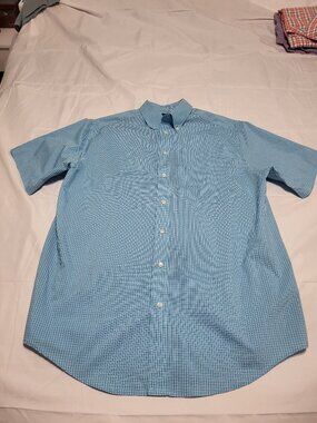 Roundtree & Yorke Short Sleeve Button Down Shirt - Size Large Tall (LT)